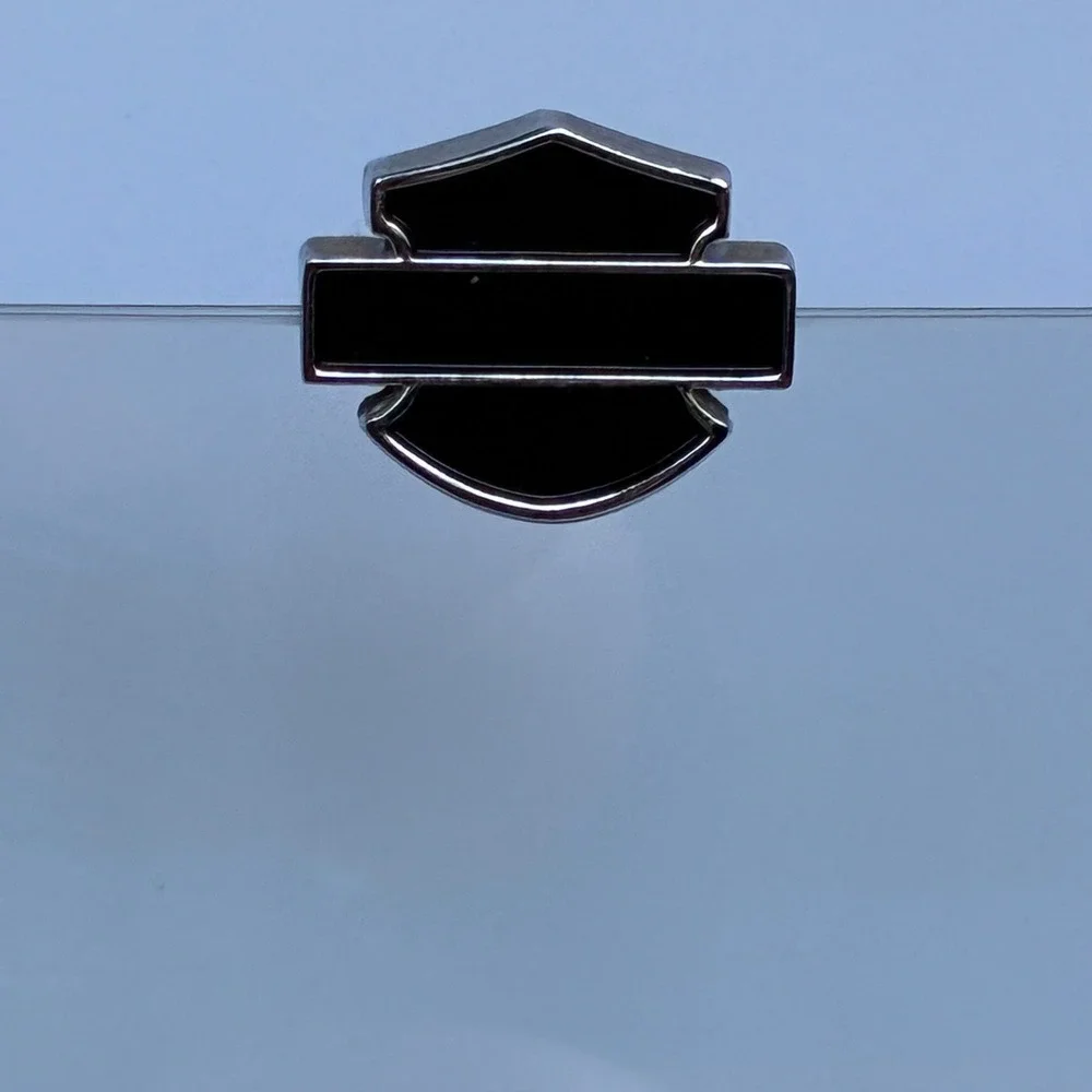 Harley-Davidson Picture Frame Chrome Bar Shield Logo Base Biker Motorcycle